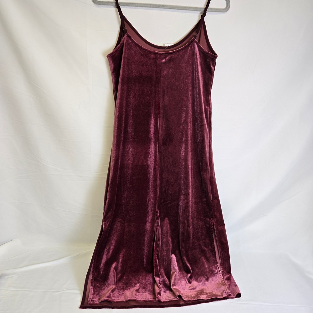 Gap Velvet Cami Slip Midi Dress, Side Slits, Red, Small Petite, New $59.99 MSRP - Picture 2 of 13